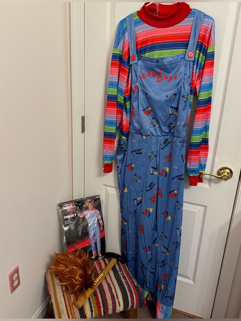 Spirit Chucky Childs Play 2 Costume w/ Hammer Accessory Men’s Size L/XL
